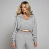 Casaco com Capuz e Fecho Soft Touch da MP para Senhora - Grey Marl