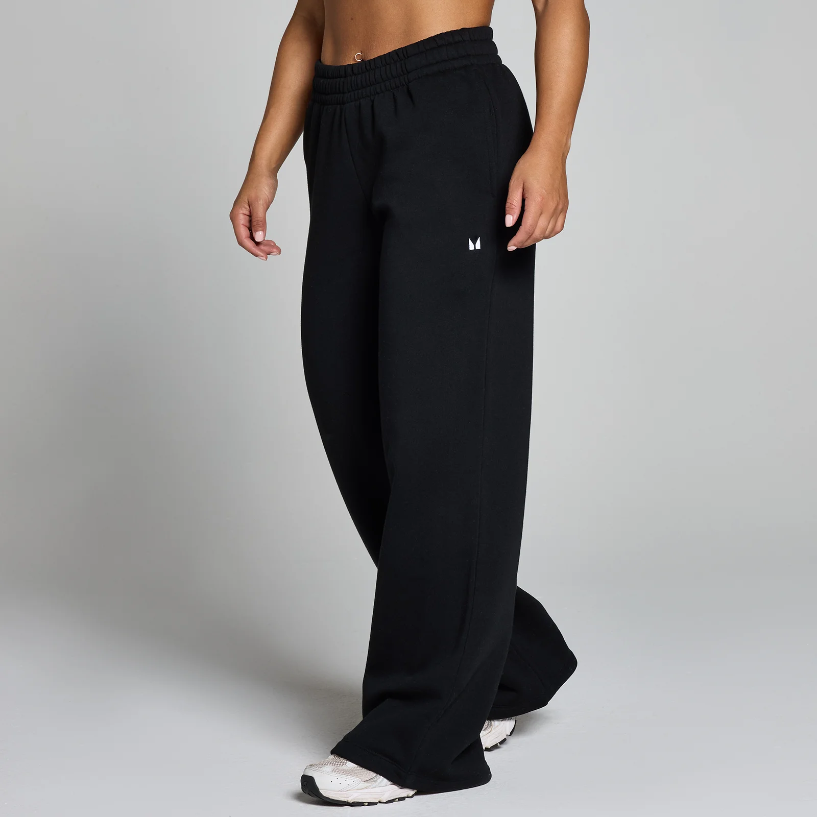 Calças de Treino de Corte Direito Basics Petite da MP para Senhora - Preto - S Imagem 1