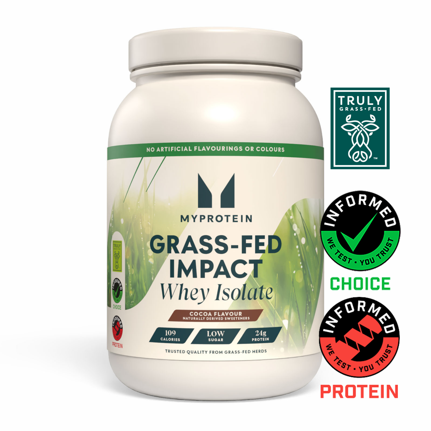 Impact Whey Isolate - 1KG - 33servings - Cocoa (Grass-Fed, Naturally Sweetened) Imagem 1