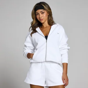 Sweat com Capuz e Fecho Basics da MP para Senhora - Branco - Size XL