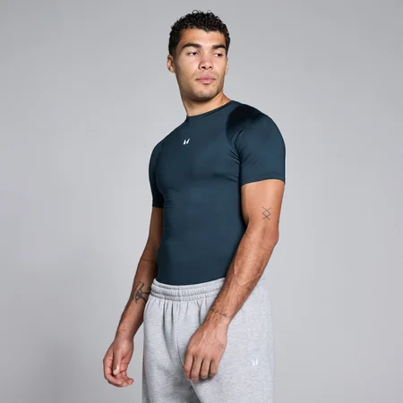Baselayer de Manga Curta Training Masculina MP - Azul Safira Escuro