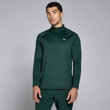 Camisola de Treino com Fecho de 1/4 da MP para Homem - Dark Emerald
