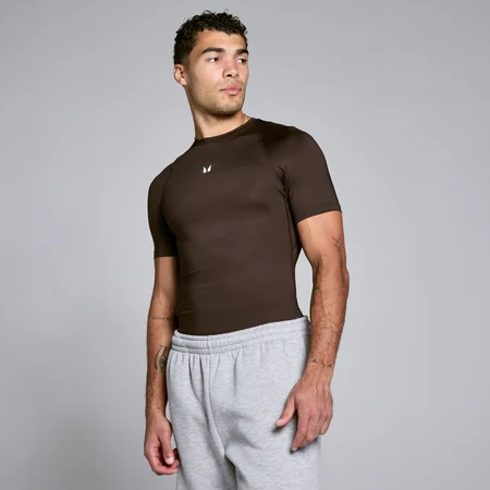 Baselayer Masculina de Treino de Manga Curta MP - Chocolate