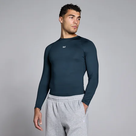 Baselayer Masculina de Treino de Manga Comprida MP - Azul Safira Escuro