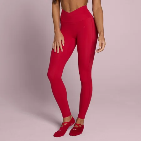 Leggings Femininas Tempo MP - Vermelho Rosa