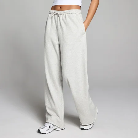 Calças de Fato de Treino Femininas Lightweight Loopback Straight Leg MP - Cinzento Mesclado