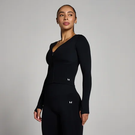 Casaco Curto Tempo Seamless Feminino MP - Preto