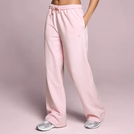 Calças de Fato de Treino Femininas MP Lifestyle Perna Reta - Rosa Suave