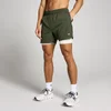 Calções de Treino 2 em 1 de 5" Masculinos MP - Verde Floresta