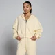 Camisola Leve Loopback com Capuz e Fecho MP Mulher - Butter