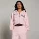 Sweatshirt com Capuz e Fecho Feminina MP Move Club Graphic Lightweight Loopback - Rosa