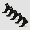 Meias de Tornozelo Unissex MP (Pack de 5) - Preto