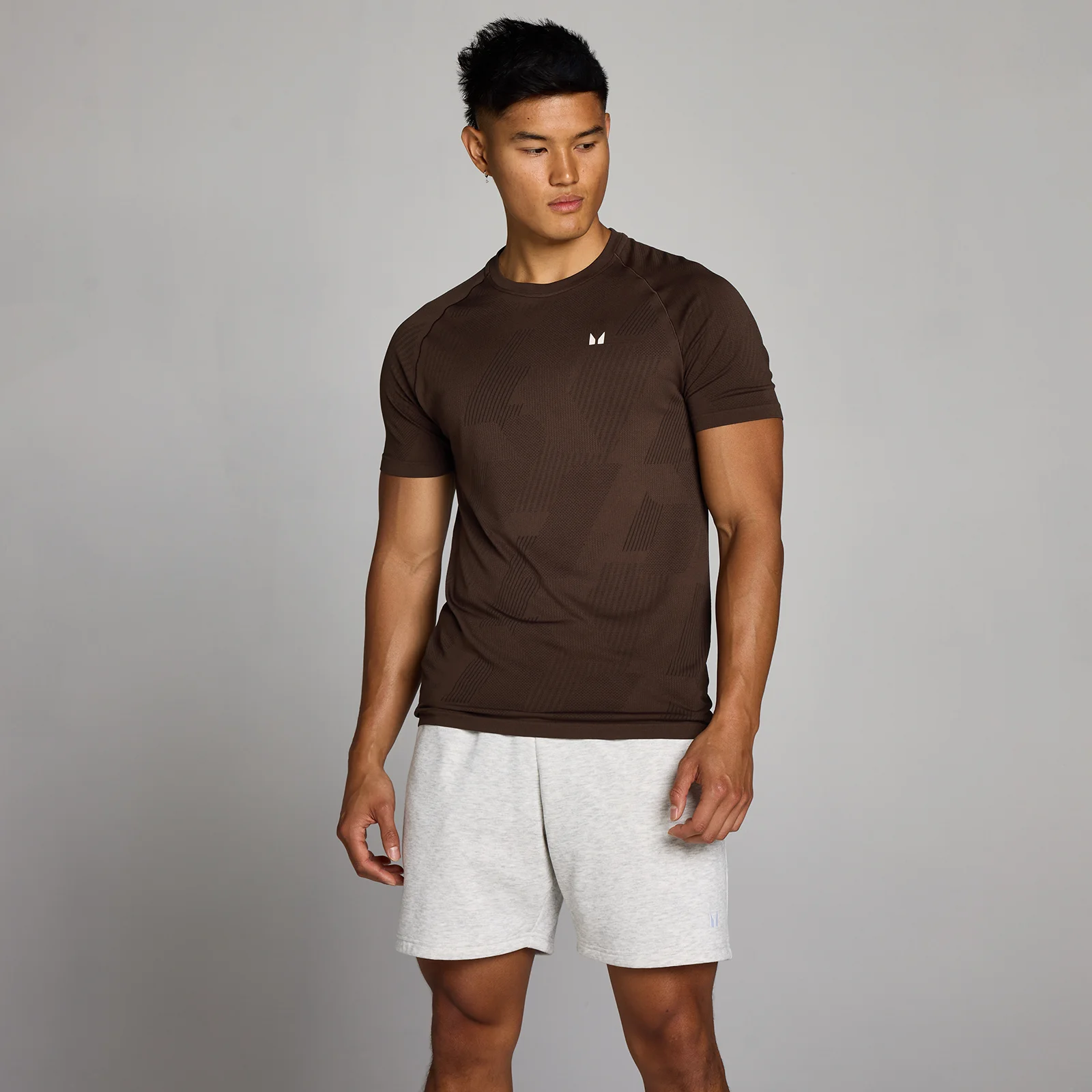 T-shirt MP Men's Tempo Pillar Graphic Seamless - Cacau - XS Imagem 1
