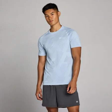 T-shirt MP Men's Tempo Pillar Graphic Seamless - Azul Brisa
