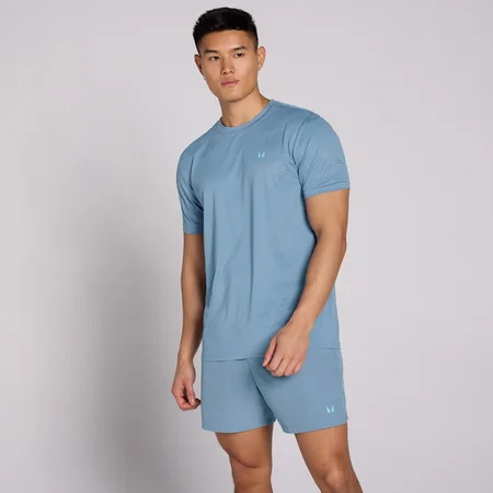 T-Shirt Masculina Active Training Pillar Graphic MP - Azul Névoa