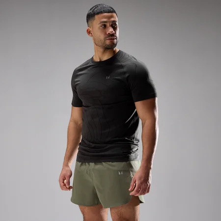 T-Shirt Ultra Seamless Velocity MP para Homem - Preto Lavado