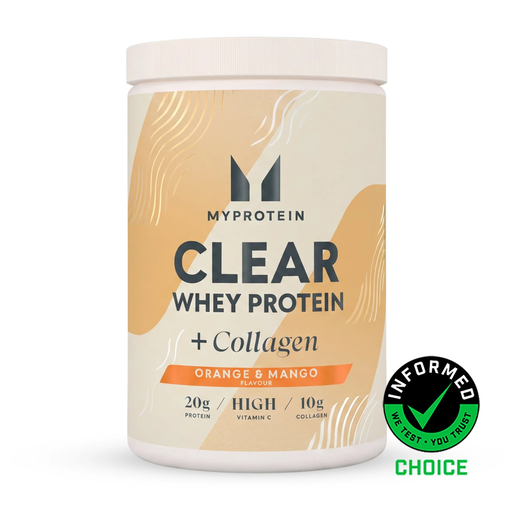 Proteína Clear | Whey e Colagénio - 500g - 20servings - Laranja Manga Imagem 1