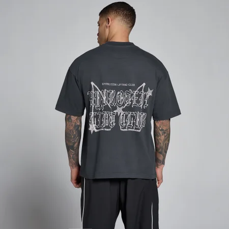 T-shirt de Algodão de Ajuste Largo com Grafismo Lift MP para Homem - Cinzento Escuro