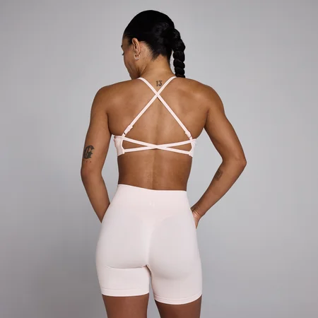 Sutiã Desportivo Feminino Lift Sem Costuras com Tiras MP - Rosa Bebé