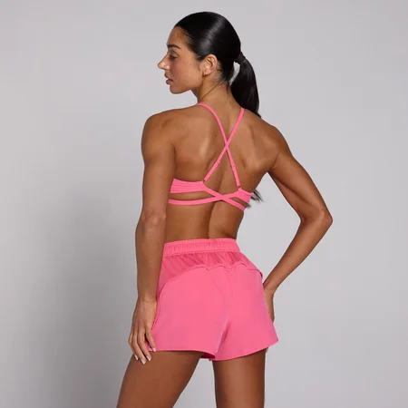 Sutiã Desportivo com Costas em Tiras Ajustáveis MP Tempo Feminino - Rosa Vibrante