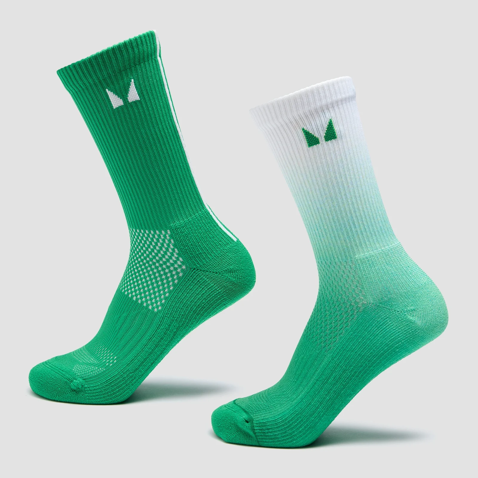 Meias de corrida MP (pack de 2) - Verde Zesty Ombré / Riscas Verde Lima Claro - UK 2-5 Imagem 1