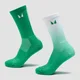 Meias de corrida MP (pack de 2) - Verde Zesty Ombré / Riscas Verde Lima Claro