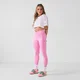 Leggings de Cintura Descida com Contraste Femininas MP X Tatiana - Rosa Chiclete