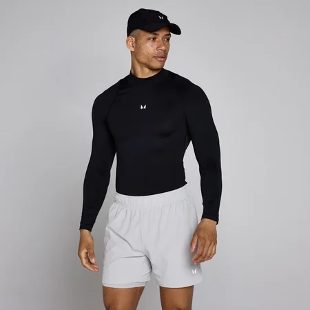 Baselayer de Gola Alta e Manga Comprida MP Training para Homem - Preto