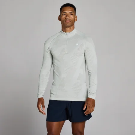 Top Masculino MP Tempo Pillar Graphic Seamless 1/4 Fecho - Cromado