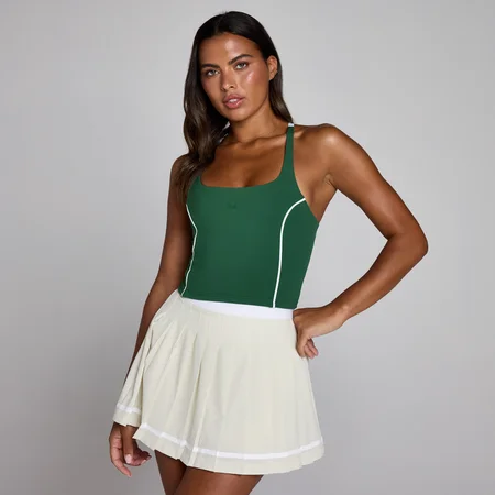 Top Tempo Contrast com Alças Cruzadas MP para Mulher - Verde Corrida
