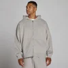 Camisola com Capuz Oversized com Fecho Duplo - Cinzento Giz