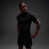 T-Shirt Sem Costuras Hero Muscle Fit MP Homem - Preto Lavado/Verde Alpha