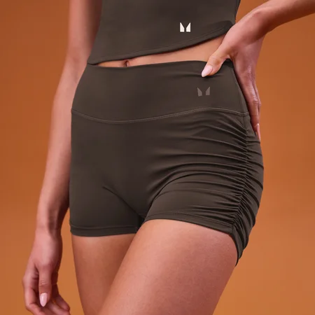 Calções Booty MP Tempo Side Scrunch para Mulher - Cacau