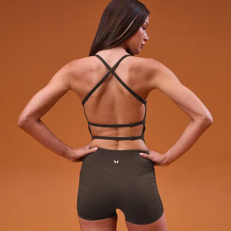 Camisola de alças MP Women's Tempo Open Back - Cacau