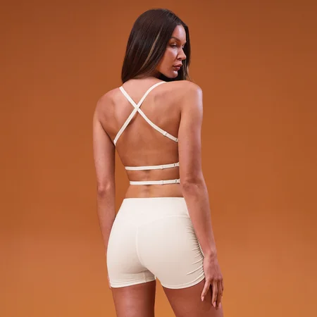 Camisola de alças com costas abertas MP Tempo para mulher - Coconut