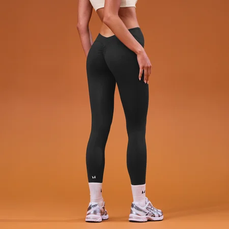 Leggings MP Tempo Dipped Waist para Mulher - Preto
