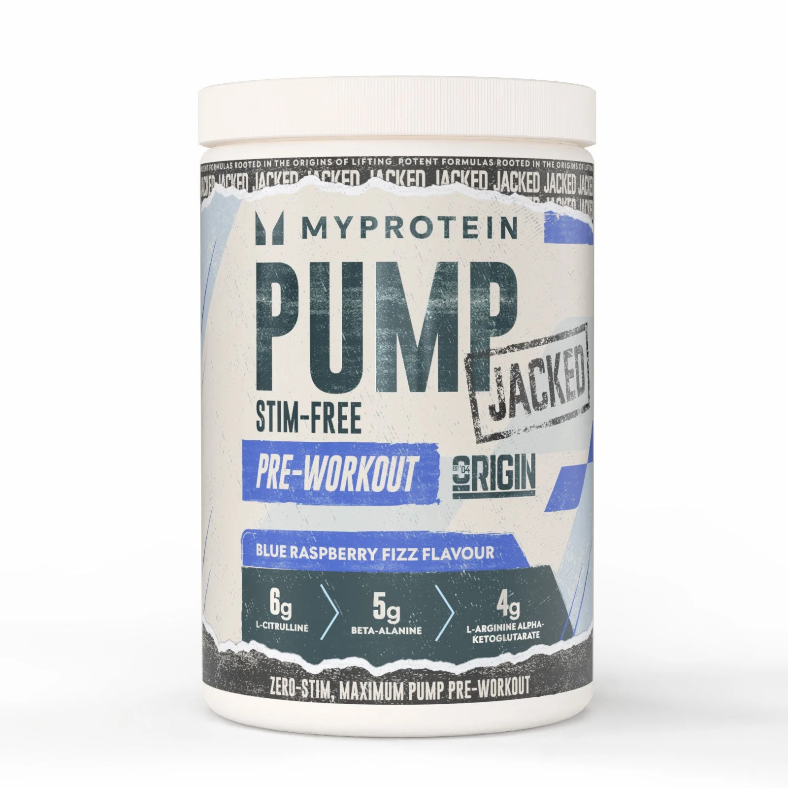 Origin Jacked Pump - 625G - 25servings - Blue Raspberry Fizz Imagem 1
