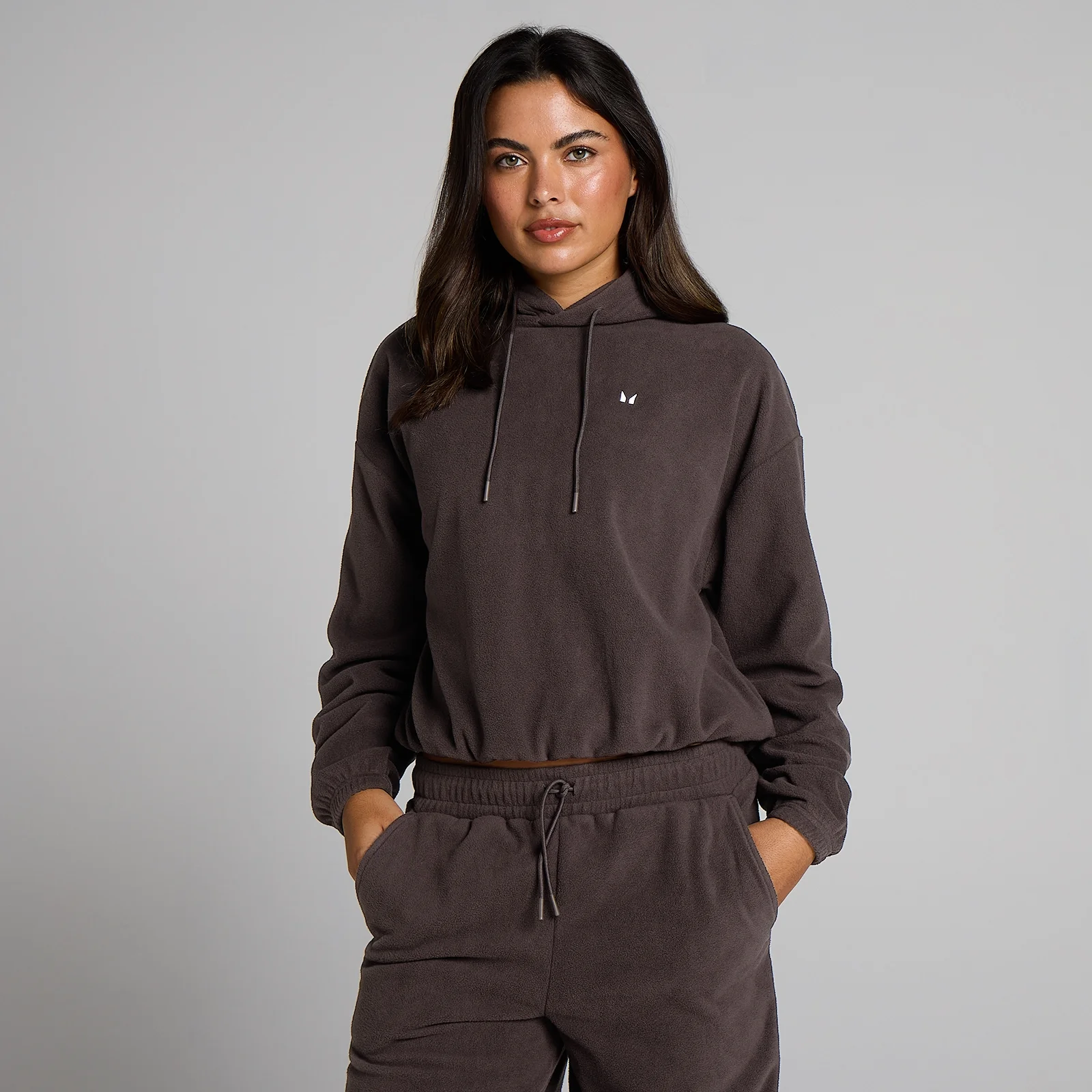 Sweatshirt com Capuz de Lã Polar MP Mulher - Cacau - S Imagem 1
