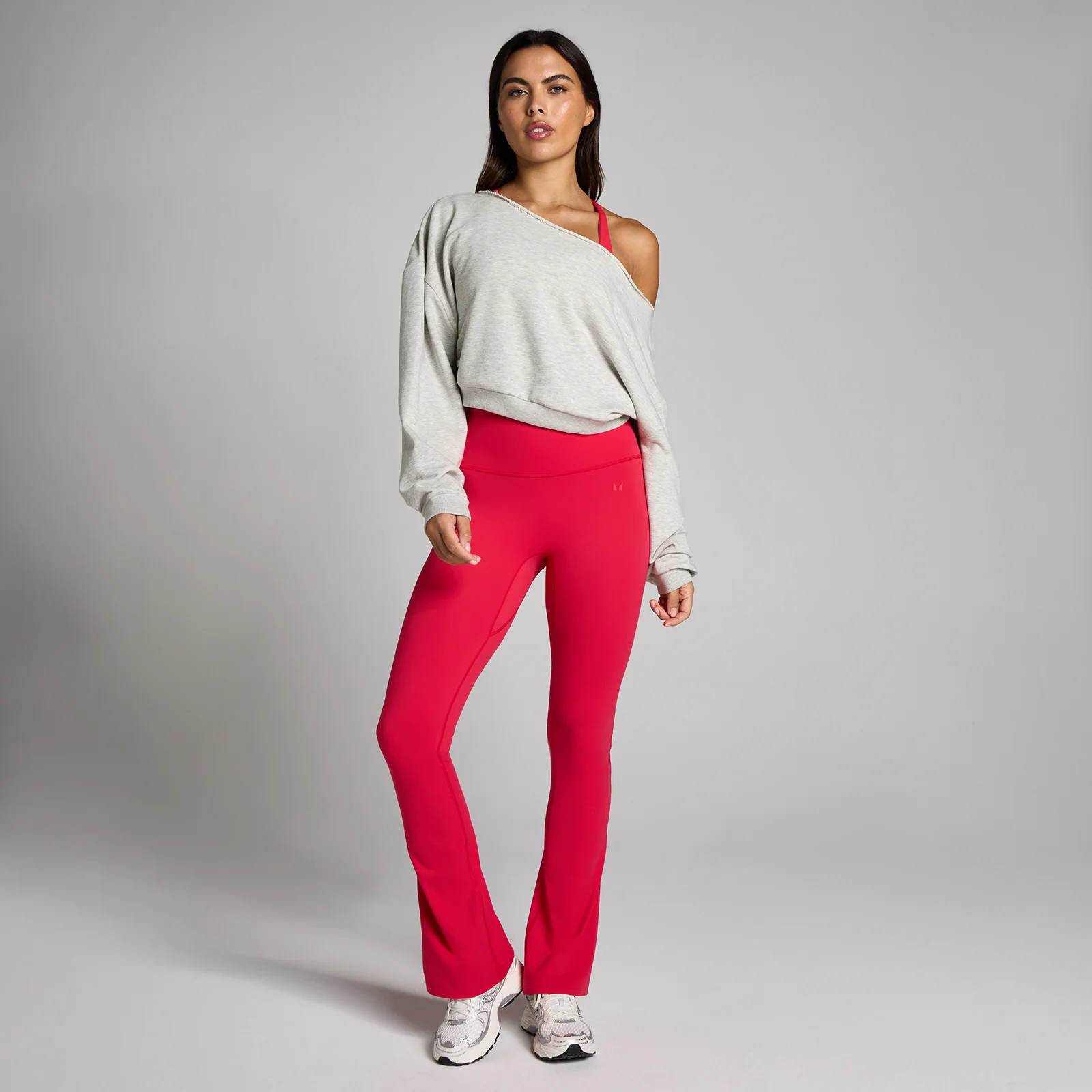 MP Feminina Off The Shoulder Sweatshirt - Cinzento mesclado - S Imagem 3
