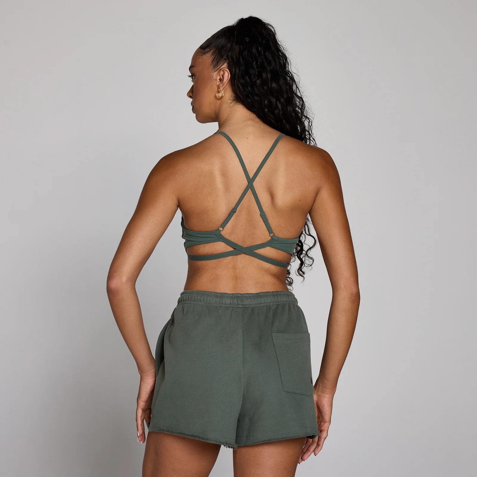 Sutiã Desportivo MP Women's Tempo com Costas Entrelaçadas Ajustáveis - Verde Nublado - M Imagem 1