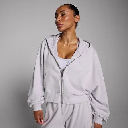 Camisola com Capuz e Fecho MP Lifestyle para Mulher - Poeira de Giz