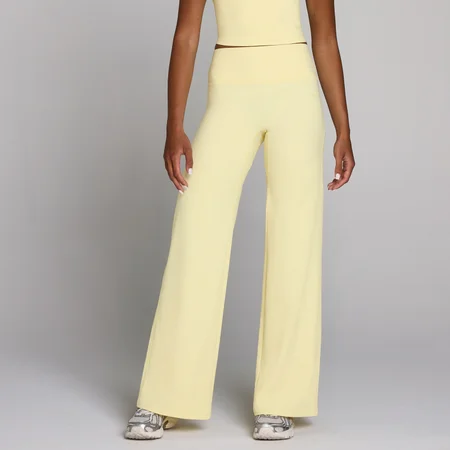Leggings Perna Larga Tempo MP Femininas - Creme Manteiga