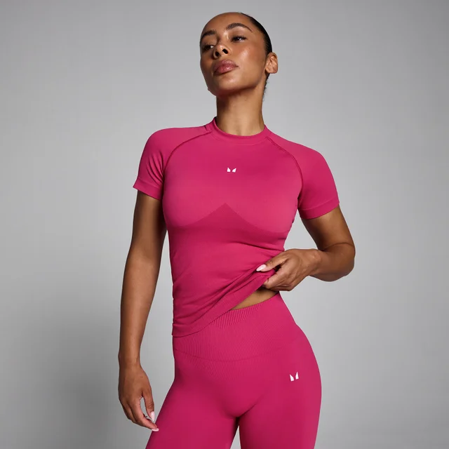 T-shirt Sem Costuras Ajustada ao Corpo Lift MP Mulher - Baga Intensa