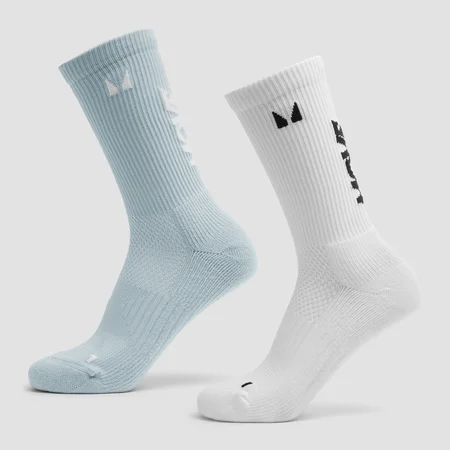 Meias de Corrida MP Move Club (pack de 2) - Azul Bebé/Branco