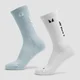 Meias de Corrida MP Move Club (pack de 2) - Azul Bebé/Branco
