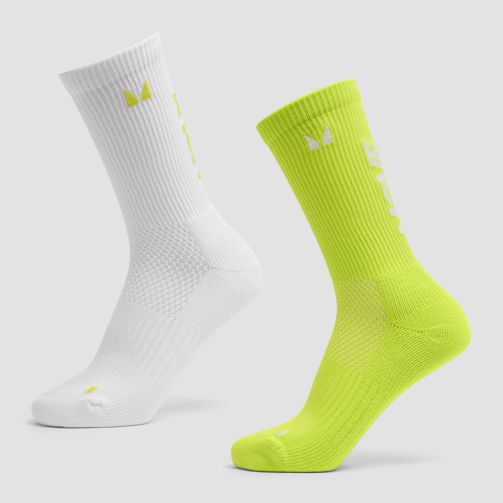 Meias de Corrida MP Move Club (pack de 2) - Verde Brilhante/Branco - UK 6-8 Imagem 1