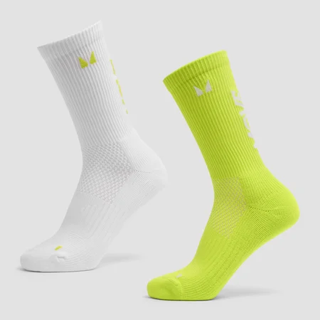 Meias de Corrida MP Move Club (pack de 2) - Verde Brilhante/Branco