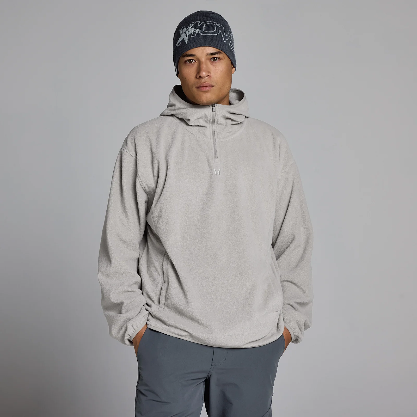 Camisola com Capuz MP Fleece 1/4 Fecho Homem - Cinzento Sustained - XS Imagem 1