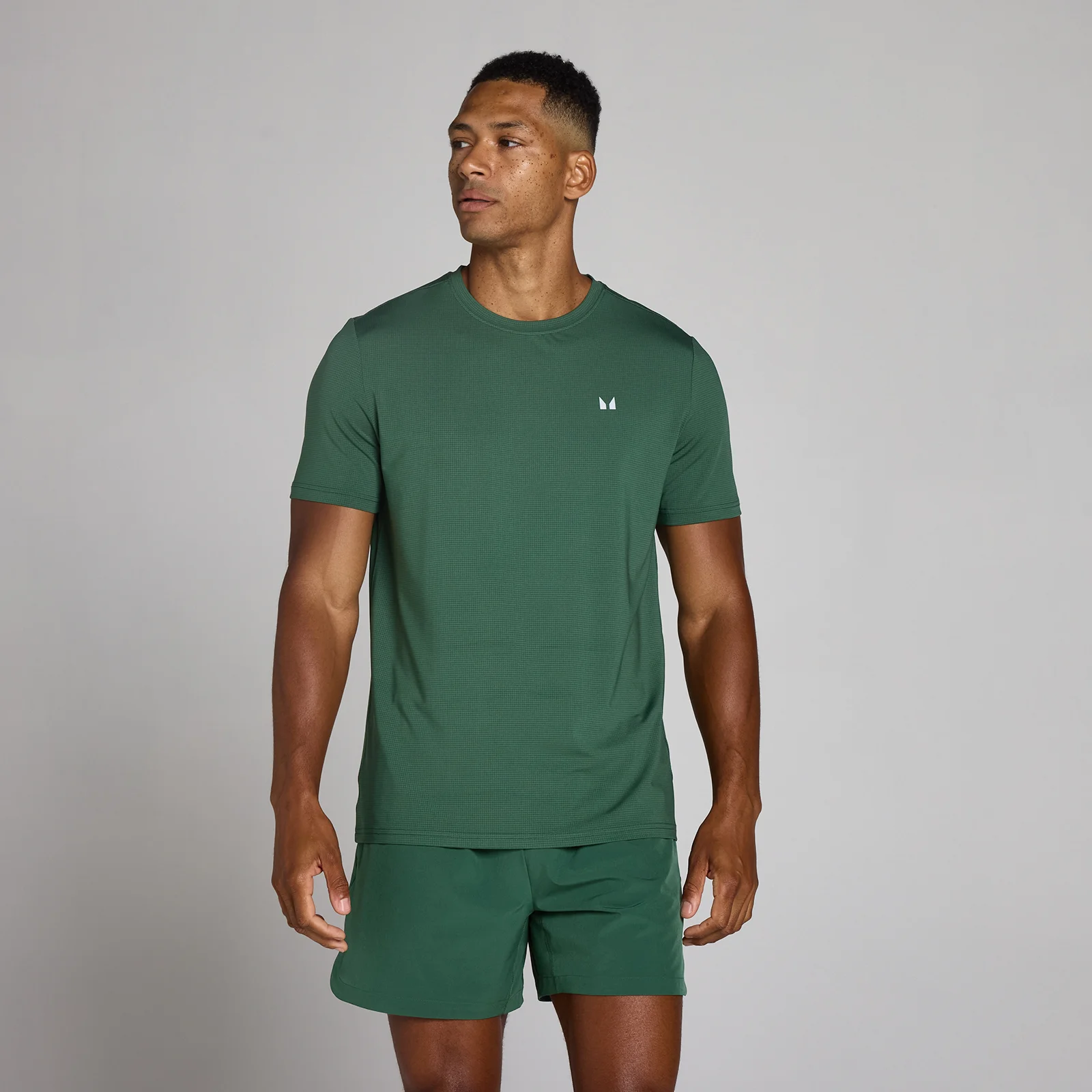 MP Men's Training Grid T-Shirt - Racing Green - M Imagem 1
