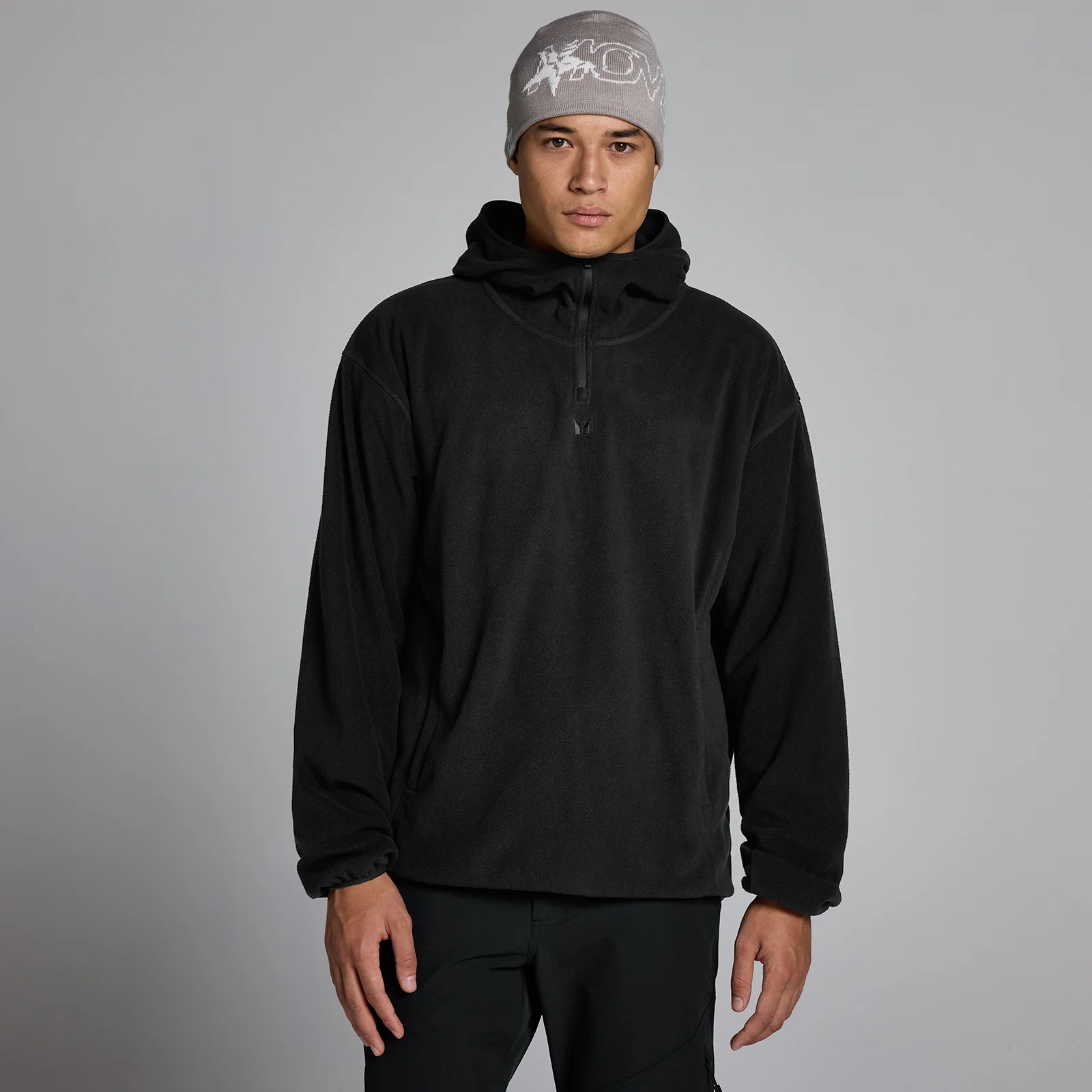 Camisola com Capuz MP Fleece 1/4 Fecho Homem - Preto - M Imagem 1